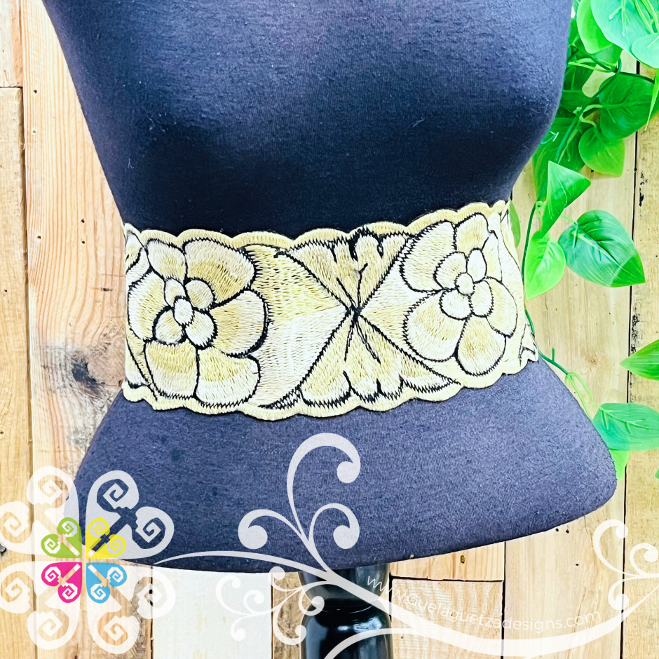 Solid Chiapas Embroider Belt - Women Belt