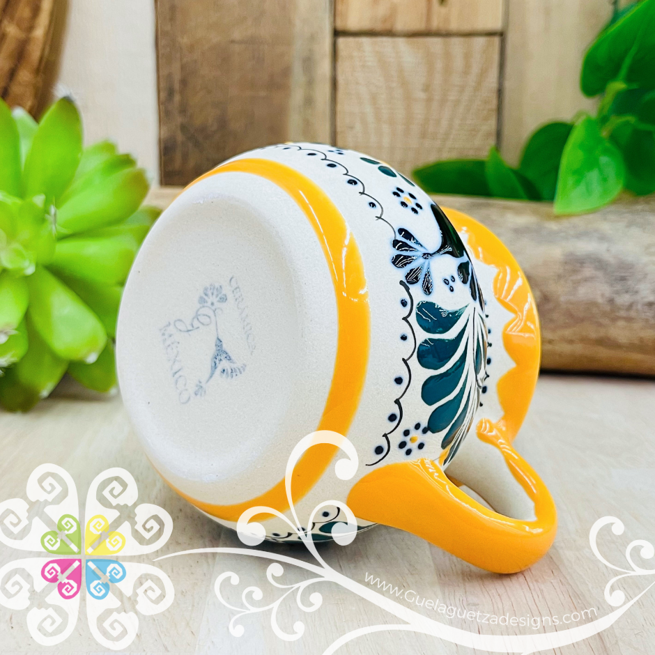 Small Yellow Colibri Taza Ponchera Colibri - Barro Alta Temperatura - Single Clay Mug