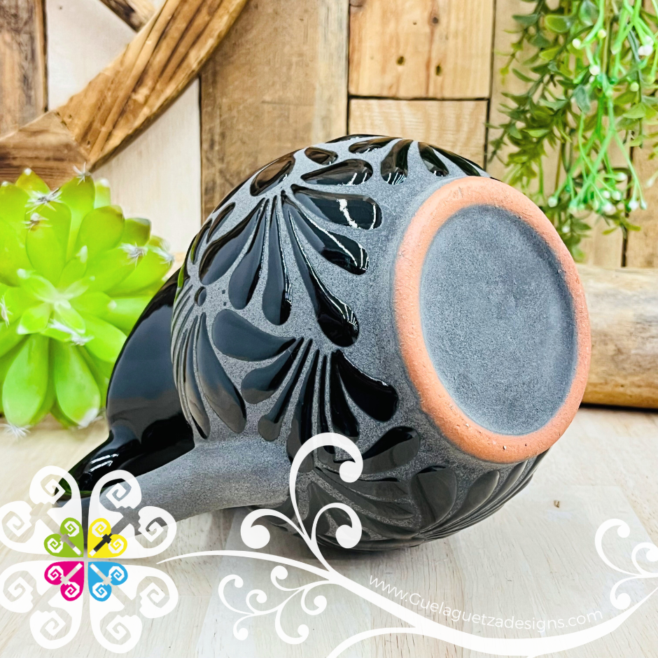 Black Lechera Small Clay Pitcher - Jarro