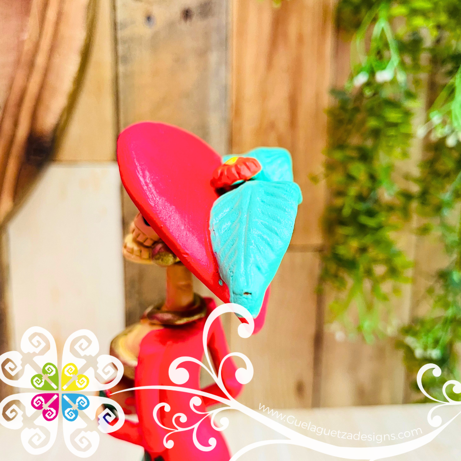 Small Catrina Elegante Clay Catrina - Michoacan Clay Home