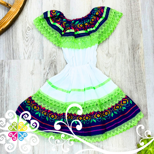 Purple Cambray Campesino Children Dress