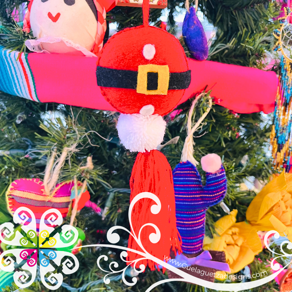 Santas Belt Pom Pom Sets - Christmas Ornaments