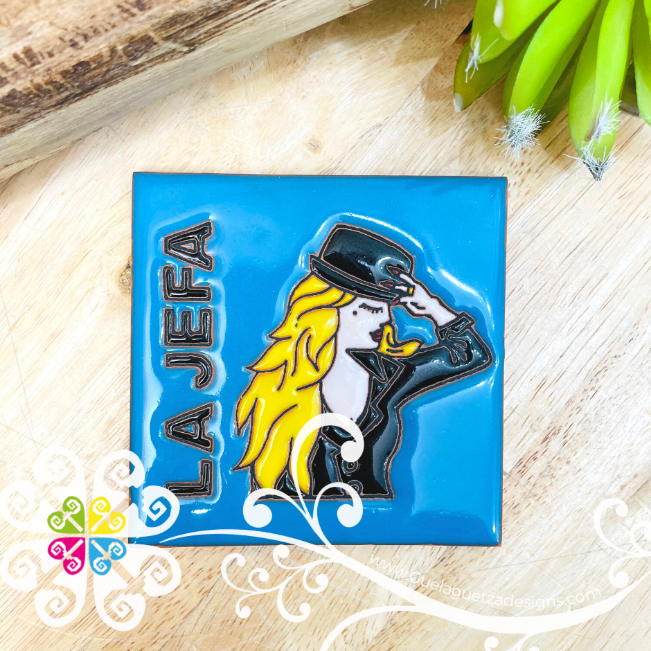 La Jefa - Mexican LoteriaMX Coaster Tile