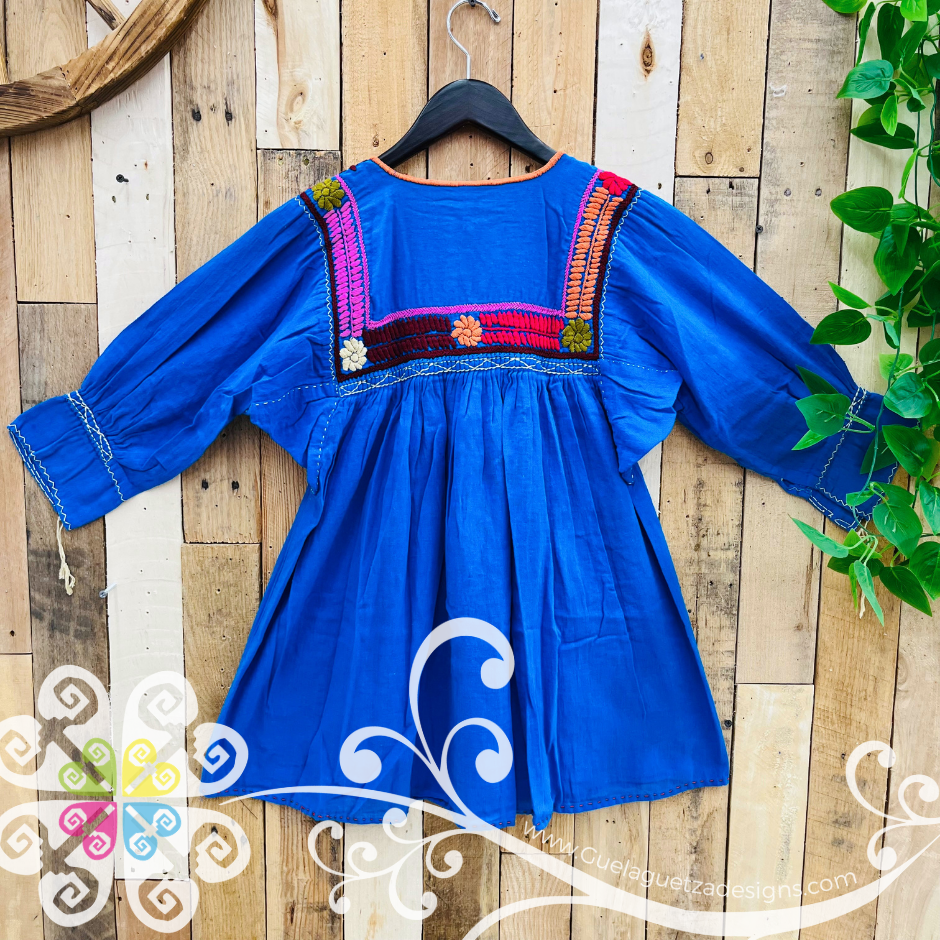 Colorful Embroider Rococo Top with Buttons - Long Sleeve