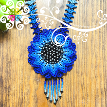 Sunflower Beaded Necklace - Huichol Jewelry