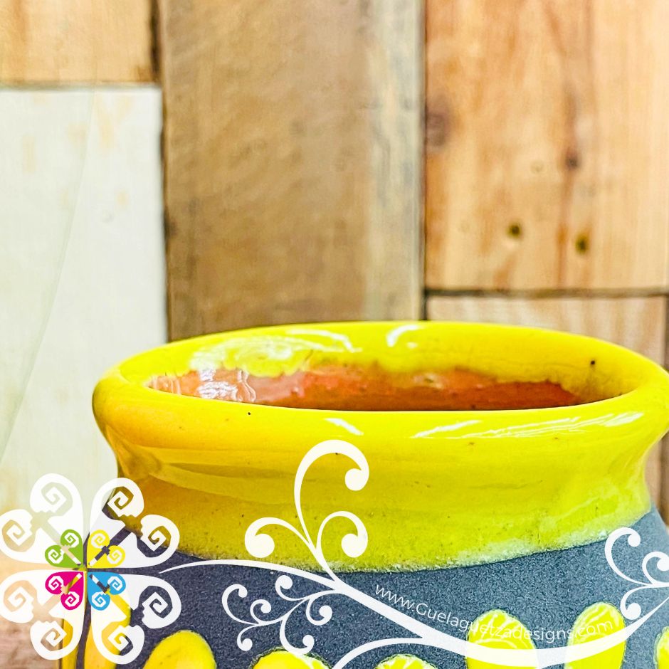 Set of Black Rainbow Espiga Plumeado Cantarito Cup - Set Clay Cantarito