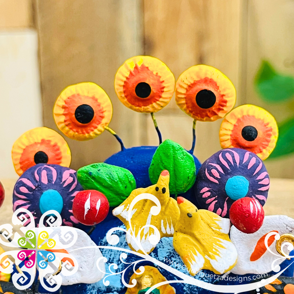 Small Arbol Pintado Home Decor - Barro Metepec