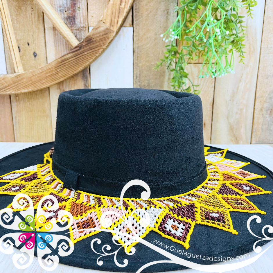 Beaded Rhombus Toquilla Hat - Hatband