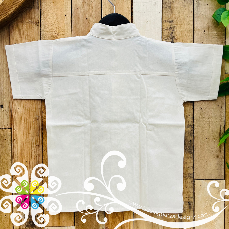 Beige Lace Boy Shirt - Camisa de Niño