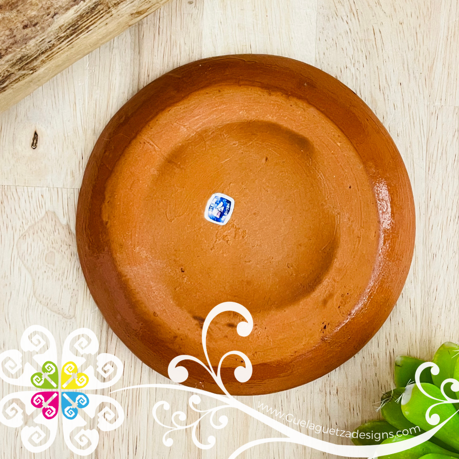 Set of 4 Small Pastelero Capula Traditional Plate - Set Capula Sencillo Clay Plate