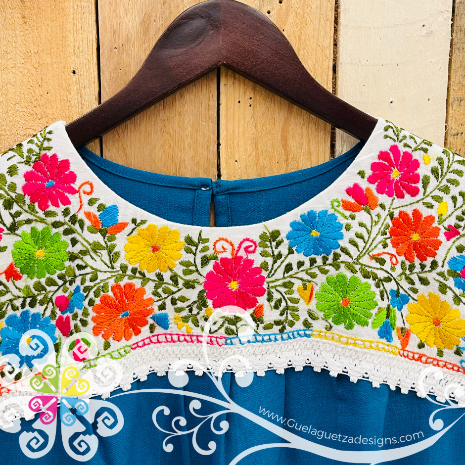 Large Bata Primaveral - Embroider Women Dress