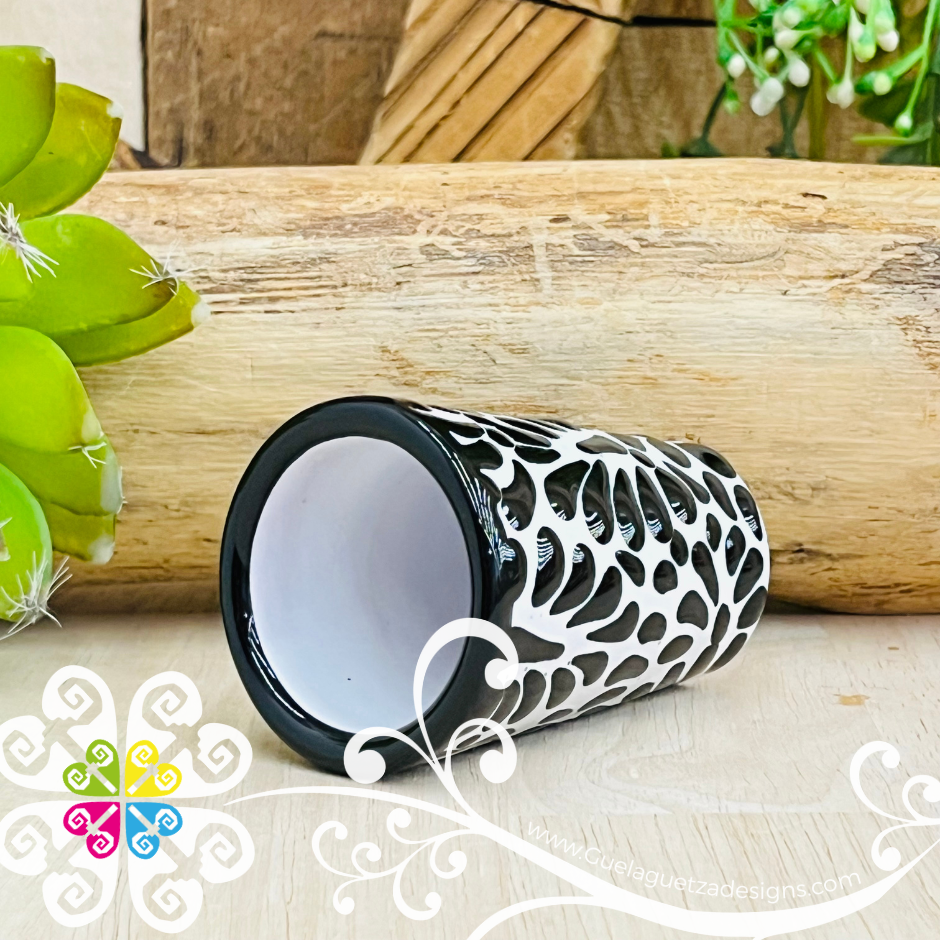 Single Black Talavera Tequilero Shot - Talavera Kitchen