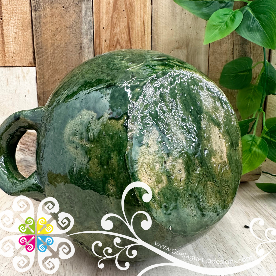 Large Ollita with Handles - Barro Vidriado Oaxaca