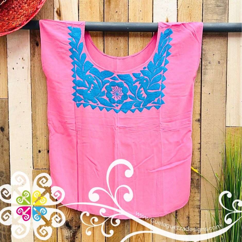 Pajaros Cuadro Embroider Top - Blusa Sencilla