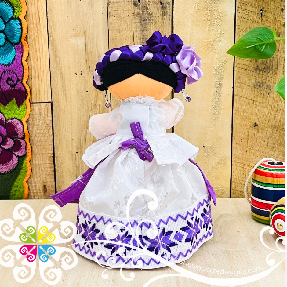 Purple Maria Mexican Otomi Doll - Fina