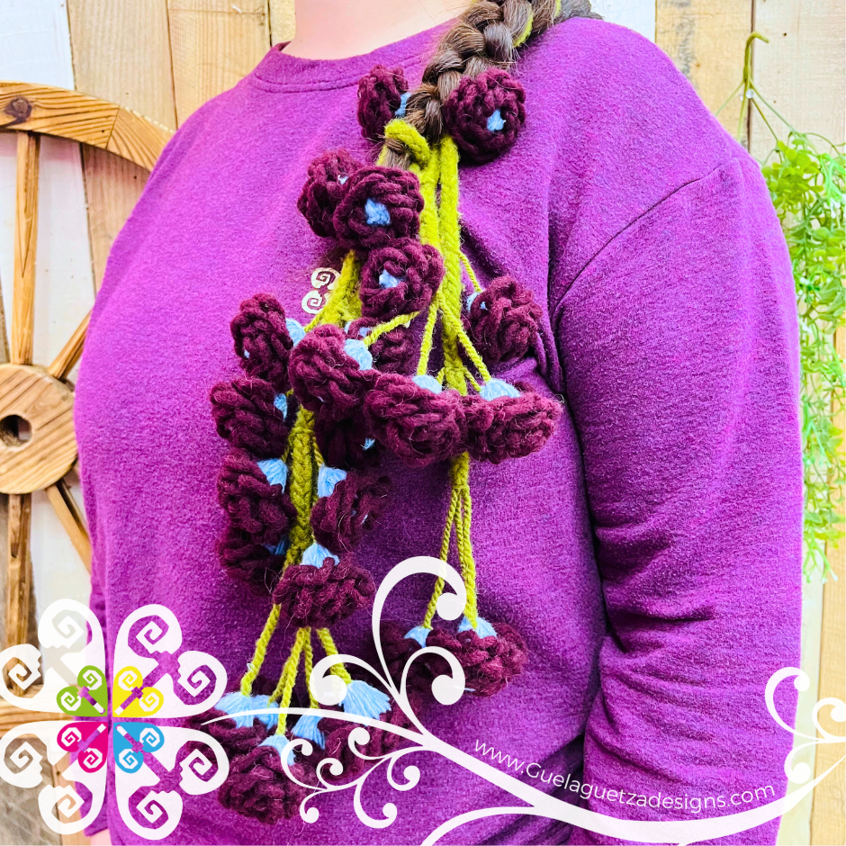 Medium Tlacoyal Flores - Braid Hair Accessory