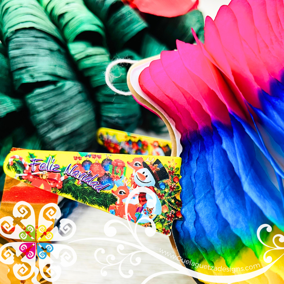 Set of 6 Piñata Ornaments - Mexican Ornaments