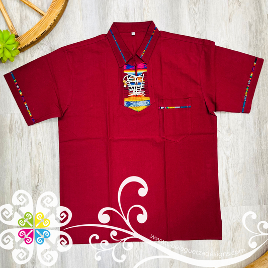 Maroon Coralillo Jareta Shirt - Men Shirt