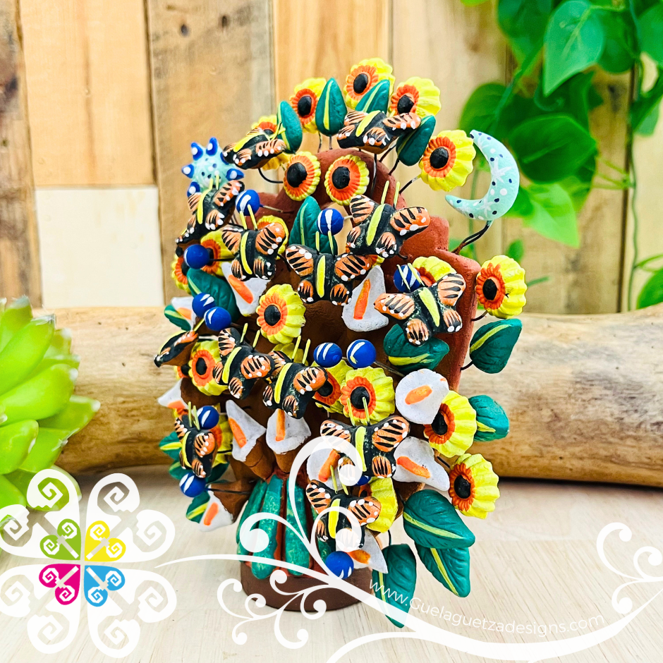 Medium Arbol Pintado Home Decor - Barro Metepec