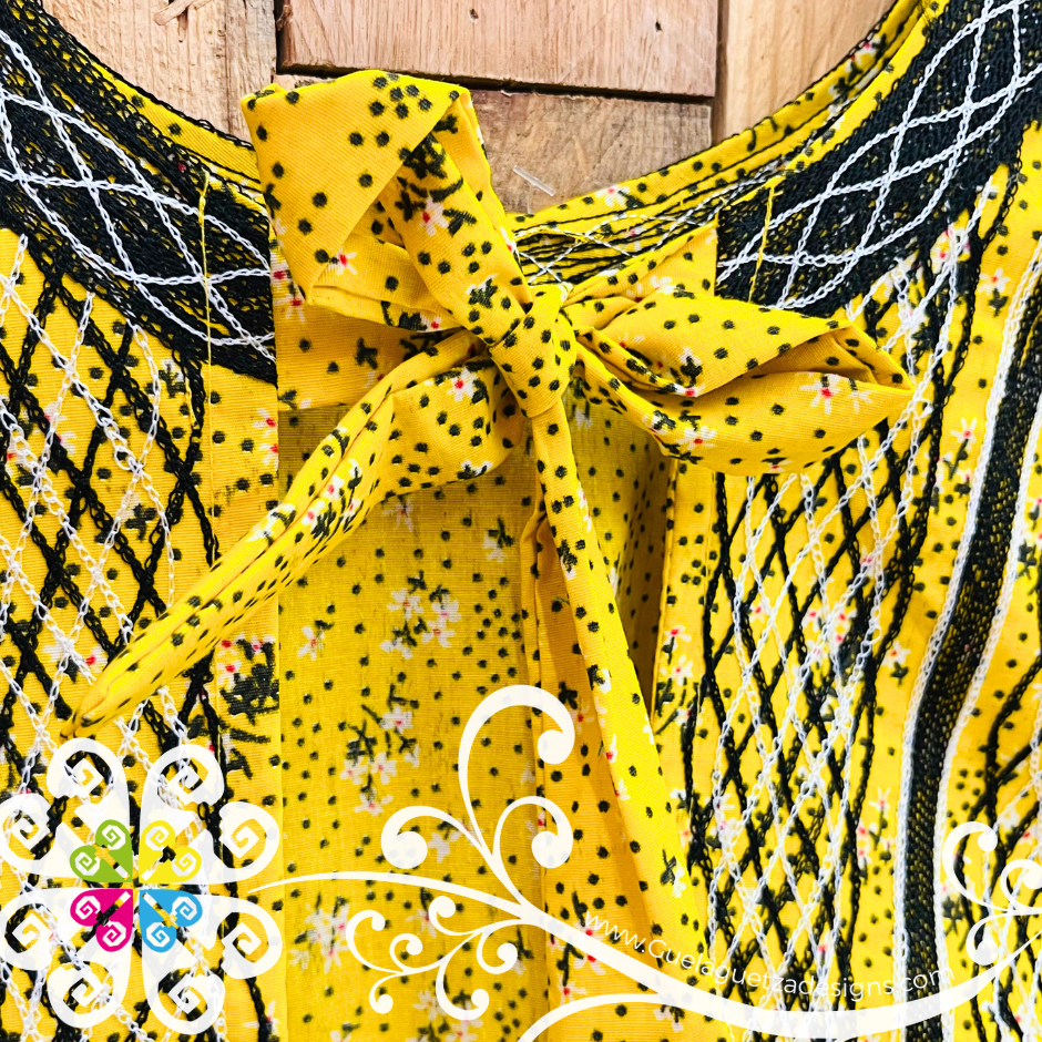 Large Cadenilla Tehuana Fabi Top - Double Embroider