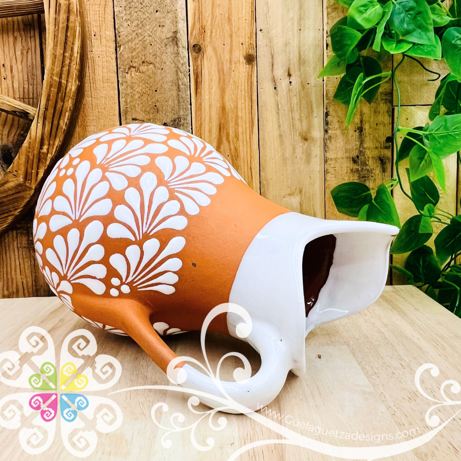 Imperfect Natural/White Espiga Pato Clay Pitcher - Jarra de Barro