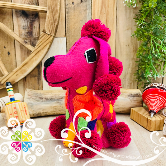 Embroidered Poodle - Chiapas Stuffed Animal