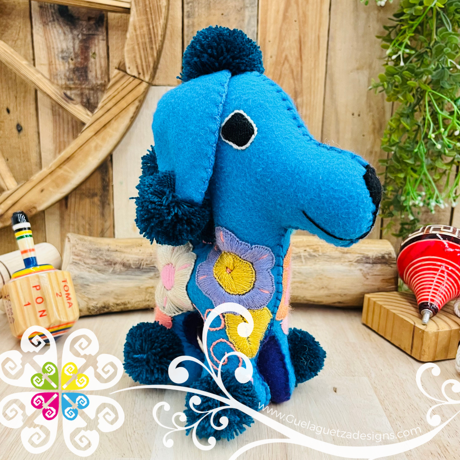 Embroidered Poodle - Chiapas Stuffed Animal