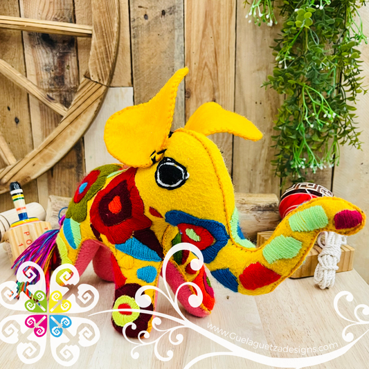 Embroidered Elephant - Chiapas Stuffed Animal