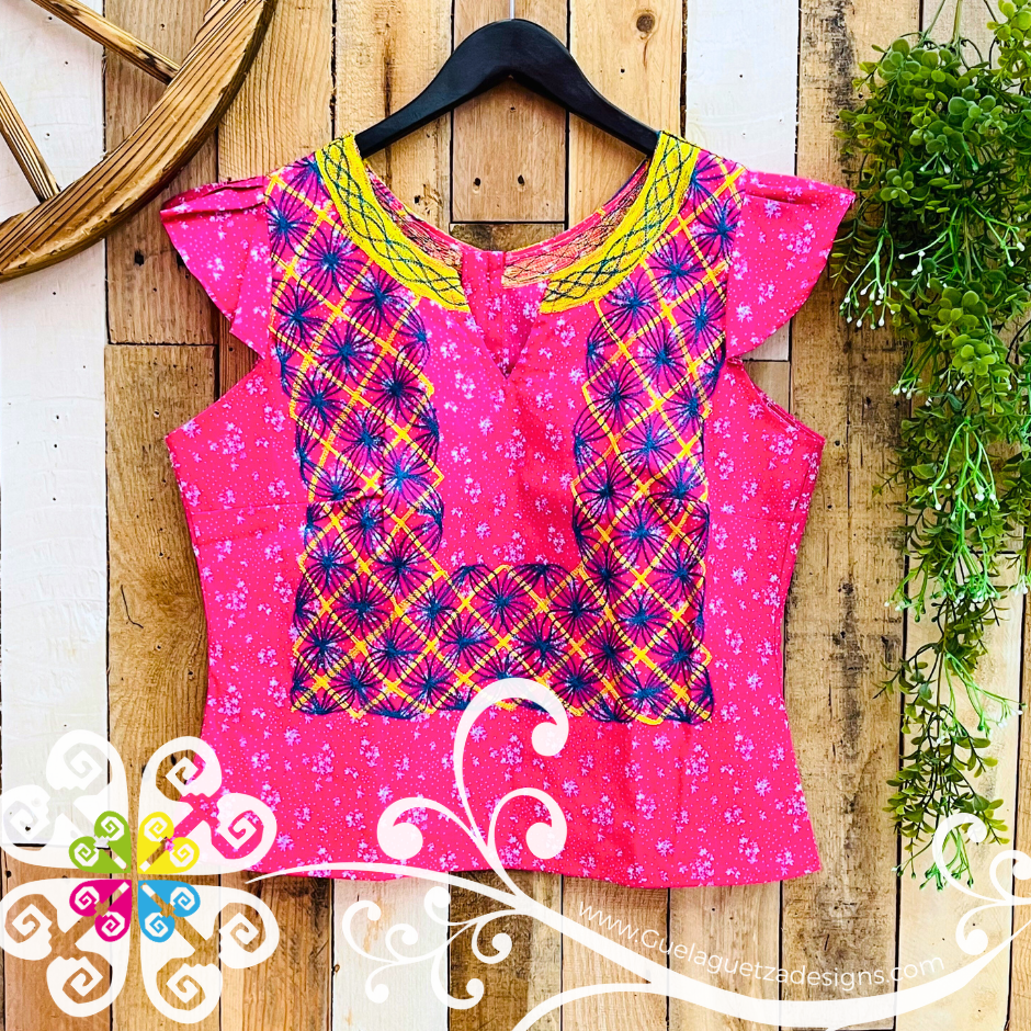 Medium Cadenilla Tehuana Lupita Top - Double Embroider