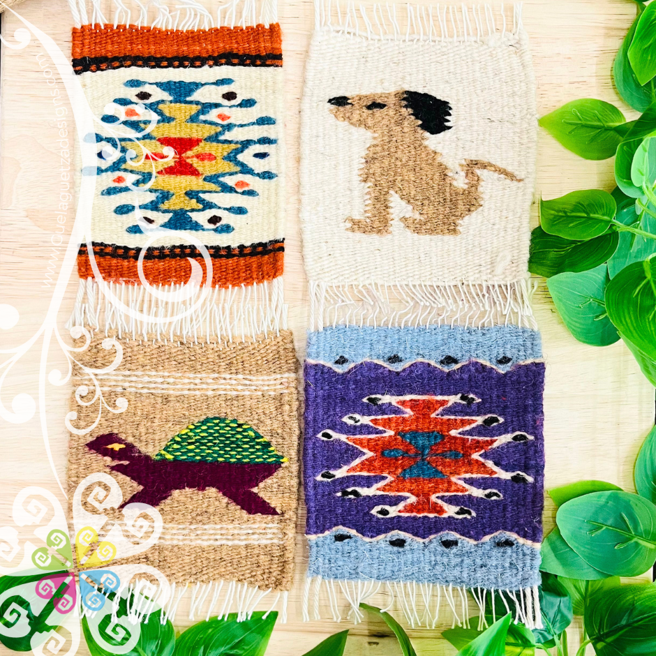 Animals Coaster Set -  13 cm x 14 cm Teotitlan Collection