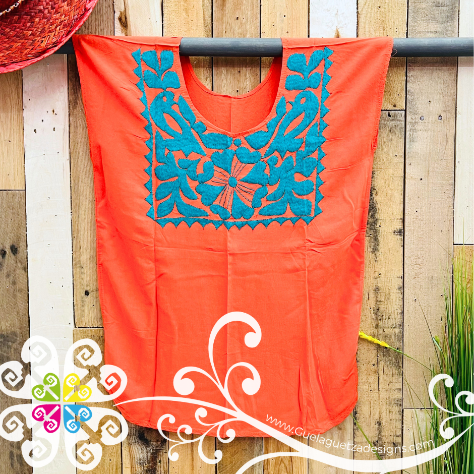 Pajaros Cuadro Embroider Top - Blusa Sencilla