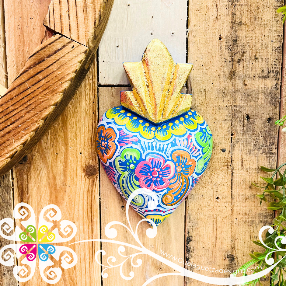 Medium Corazón Pintado - Wall Decor