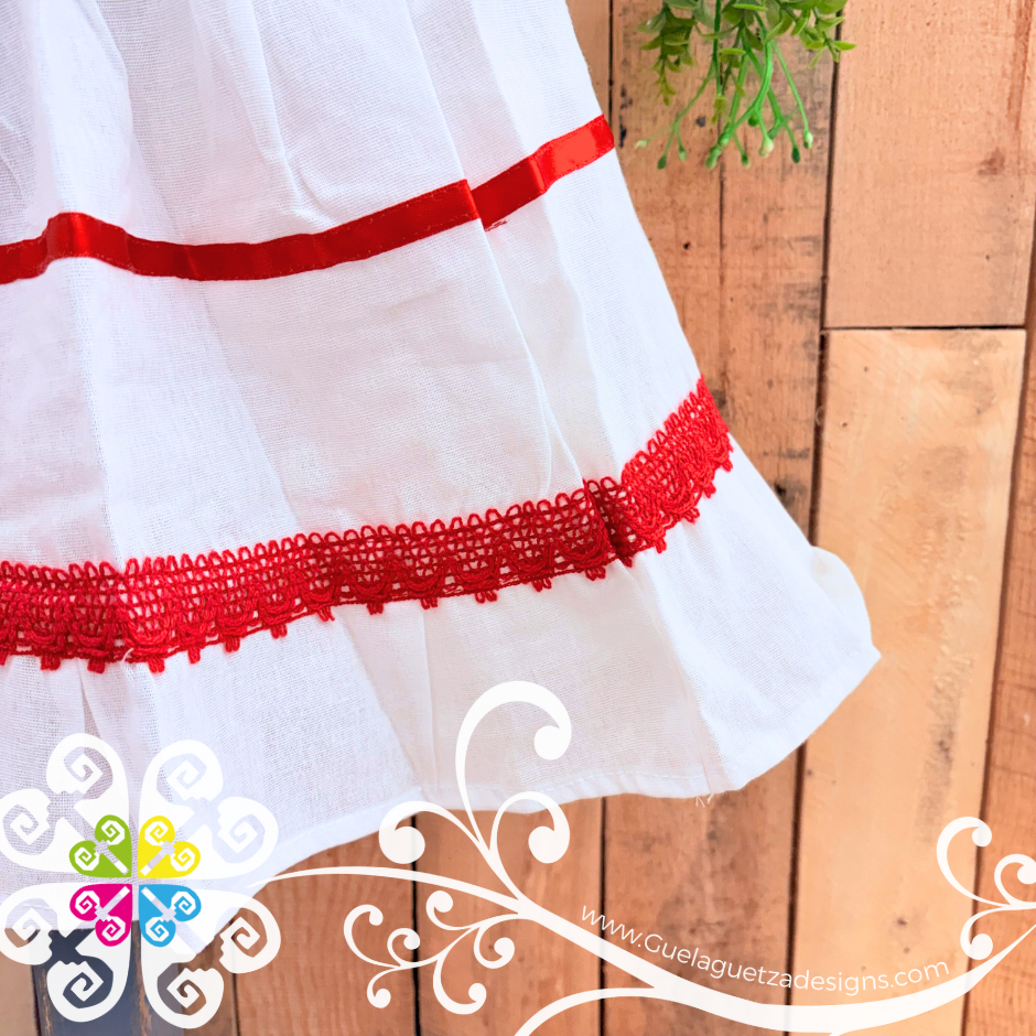 Red Estambre Campesino Children Dress