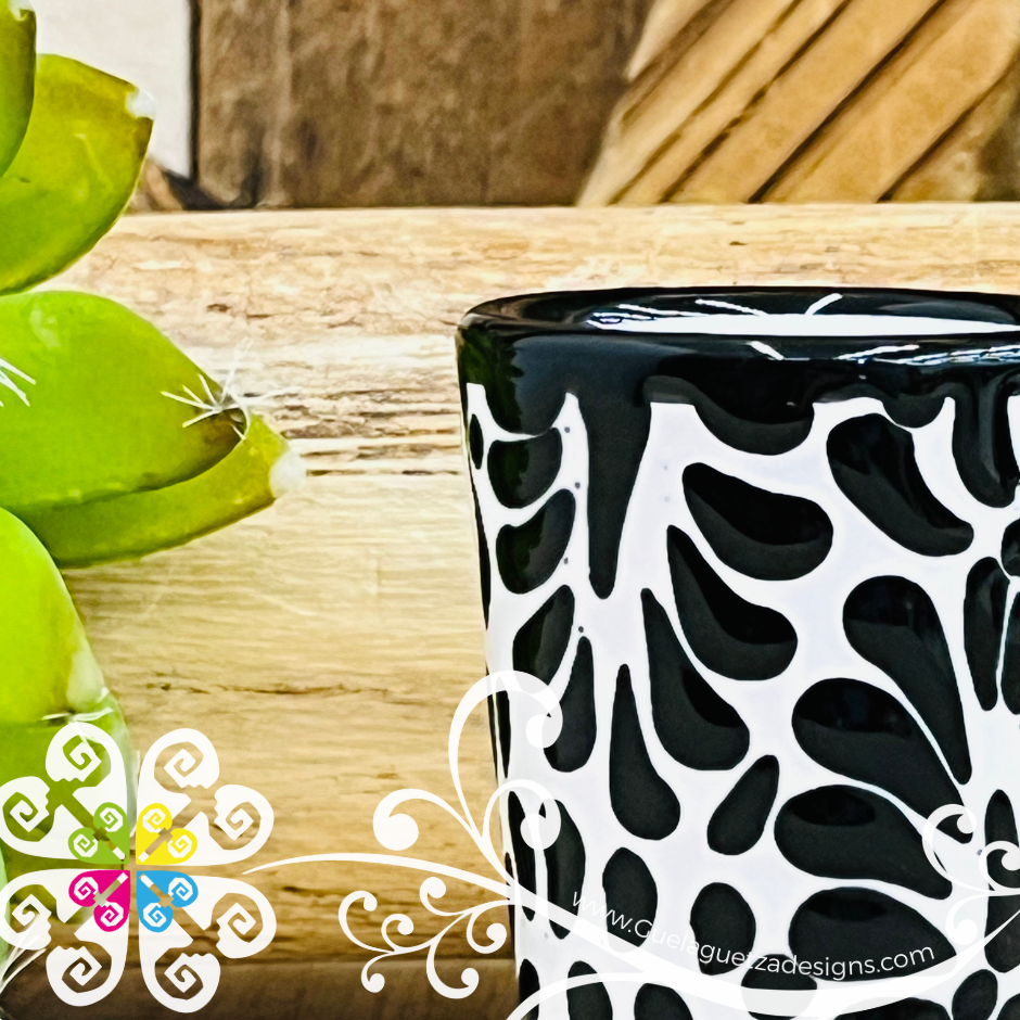 Single Black Talavera Tequilero Shot - Talavera Kitchen