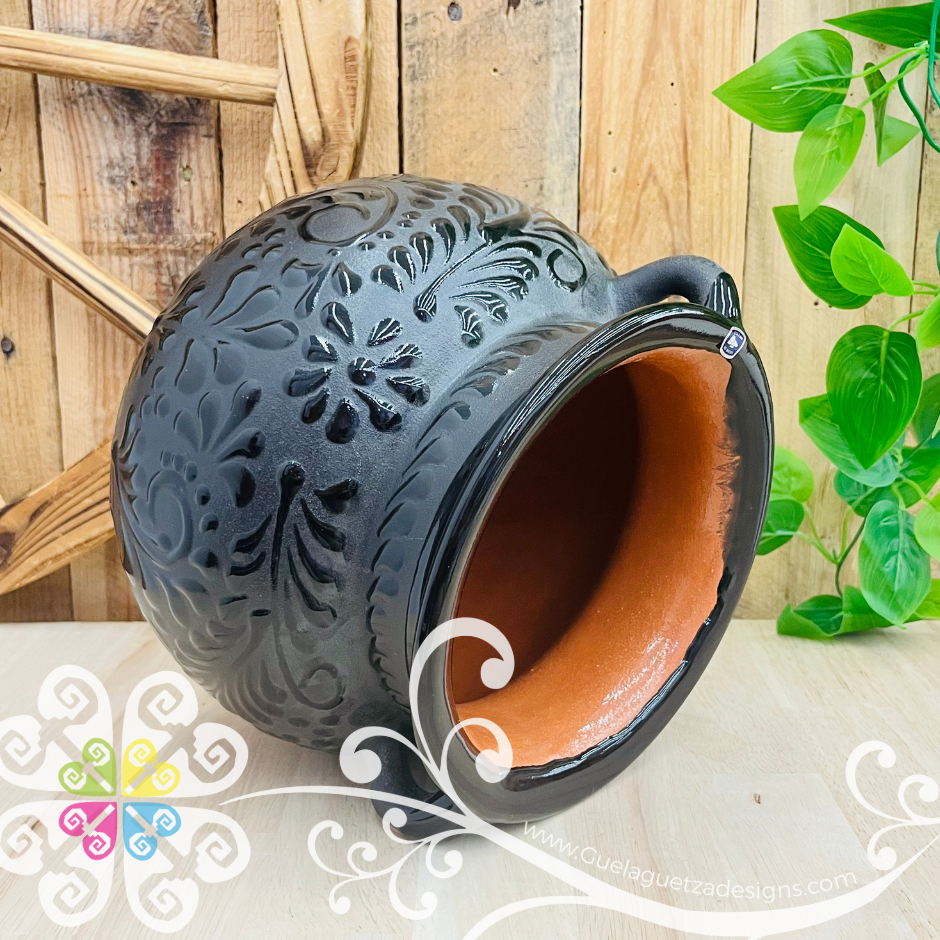 Black Espiga Olla Redonda - Home Decor