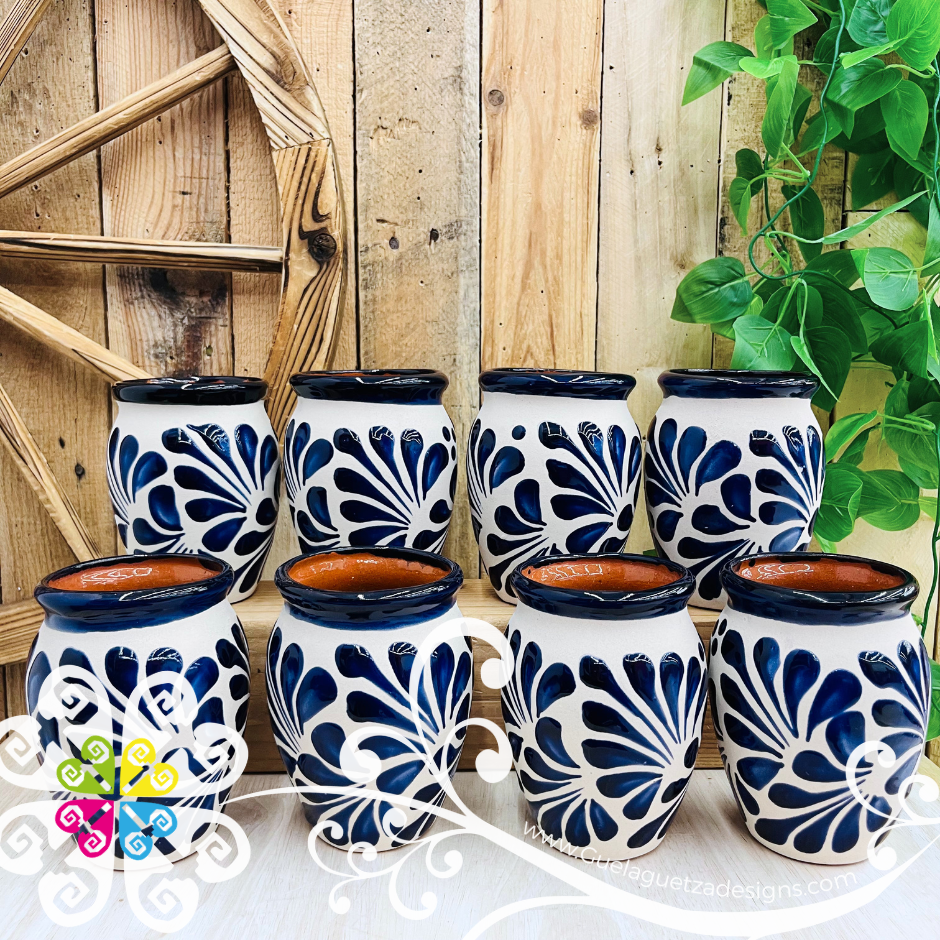 Cobalt Espiga Cantarito Cup - Set Clay Cantarito