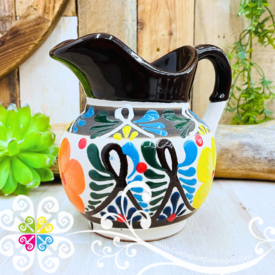 Brown Small Engobe Clay Pitcher - Jarro