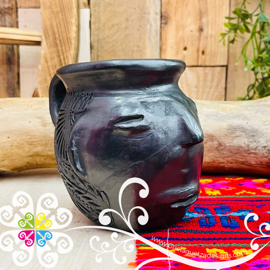 Large Taza Olmeca Mug - Barro Negro Oaxaca