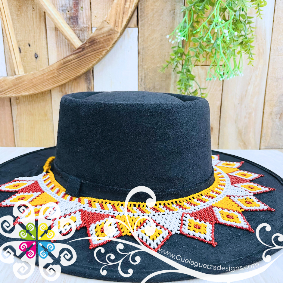 Beaded Rhombus Toquilla Hat - Hatband