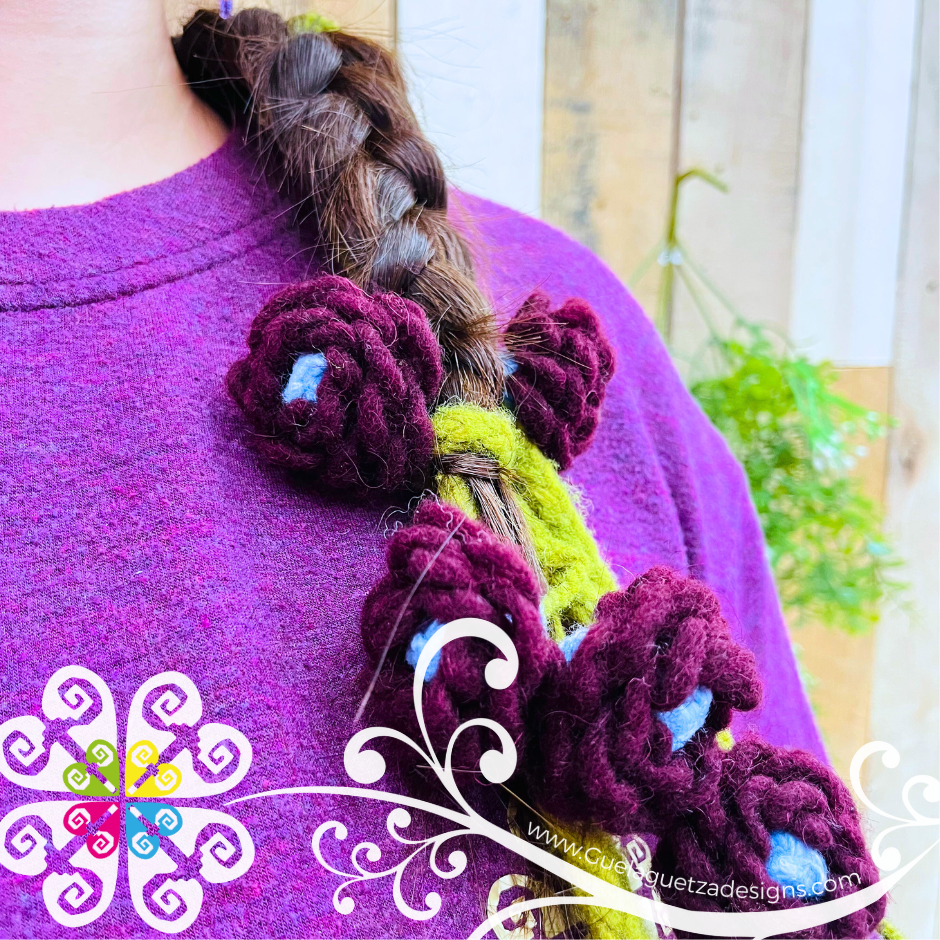 Medium Tlacoyal Flores - Braid Hair Accessory