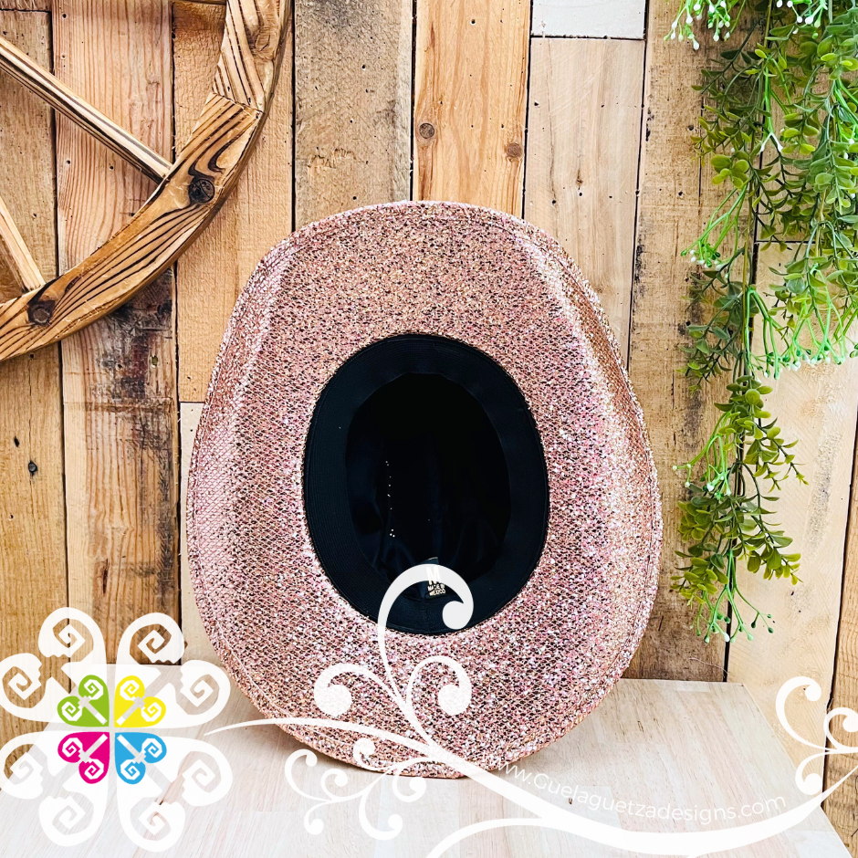 Rose Gold Glitter Cowboy Hat - Unisex Hat