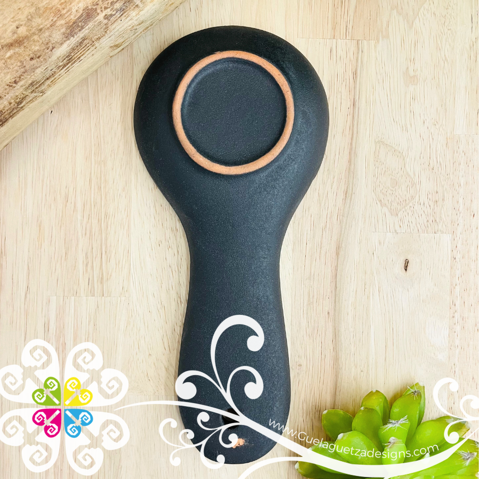 Black Espiga Clay Cucharero - Spoon Holder
