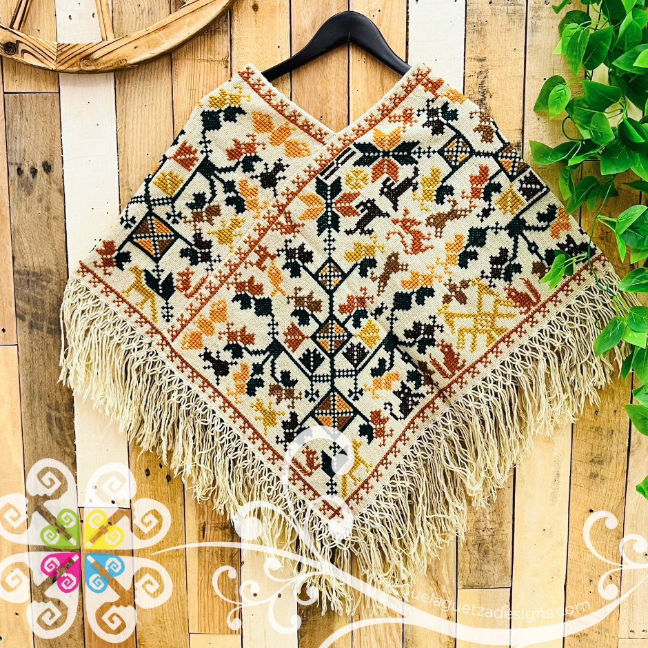 Arbol de la Vida Design Embroider Poncho - Mañanita