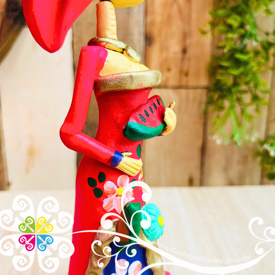 Small Catrina Elegante Clay Catrina - Michoacan Clay Home