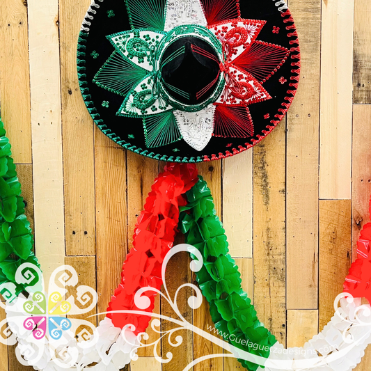 Extra Large Tricolor Fiesta Decor - Worm Flower Banner
