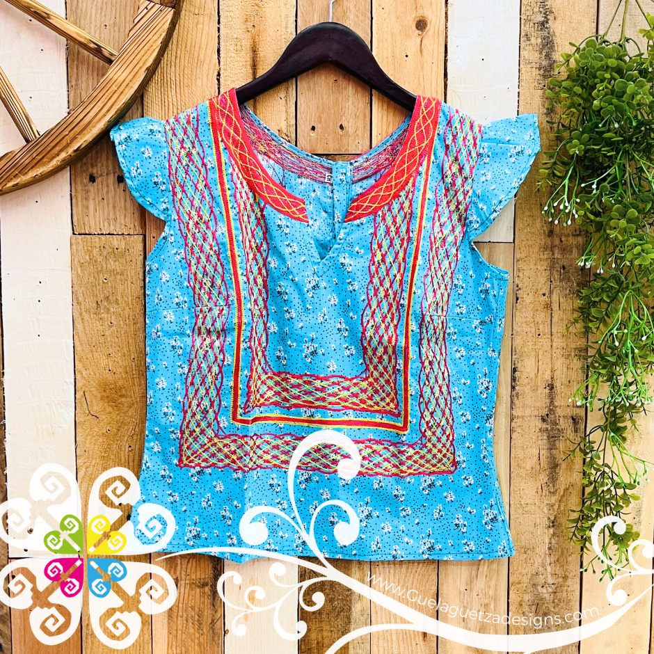 Small Cadenilla Tehuana Lupita Top - Double Embroider