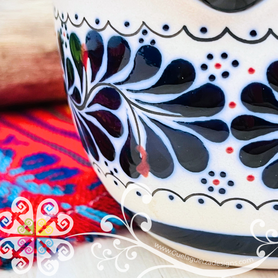 Small Navy Blue Colibri Macetera - Barro Alta Temperatura - Home Decor