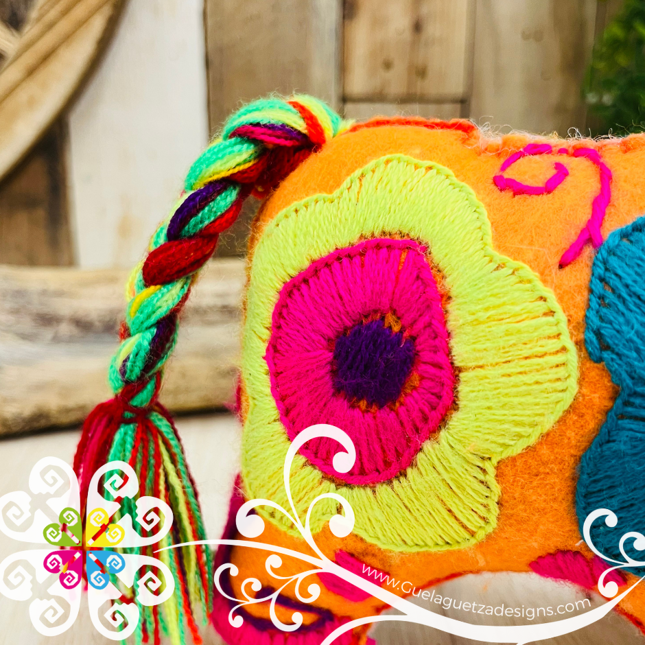 Embroidered Piggy - Chiapas Stuffed Animal