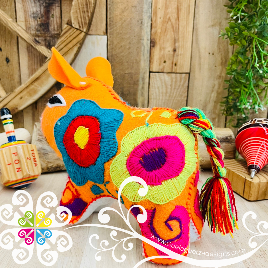 Embroidered Piggy - Chiapas Stuffed Animal