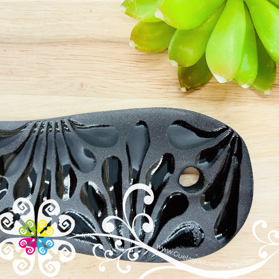 Black Espiga Clay Cucharero - Spoon Holder